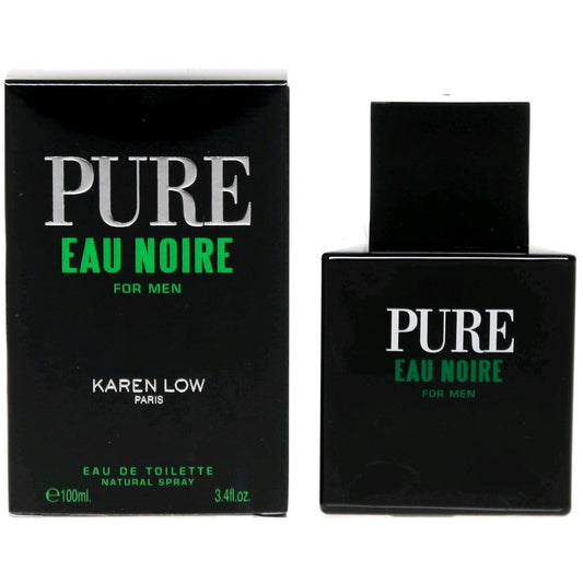 Pure Eau Noire by Karen Low, 3.4 oz EDT Spray for Men