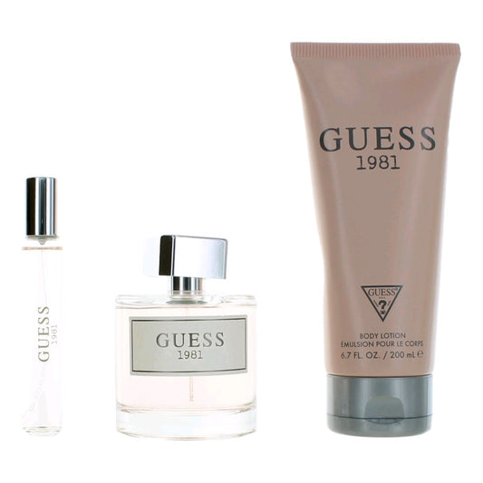 Guess 1981 by Guess, 3 Piece Gift Set for Women
