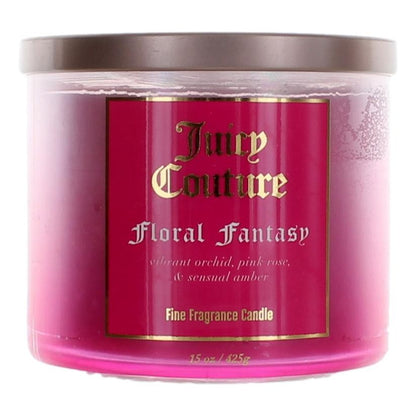 Juicy Couture 14.5 oz Soy Wax Blend 3 Wick Candle - Floral Fantasy - Floral Fantasy