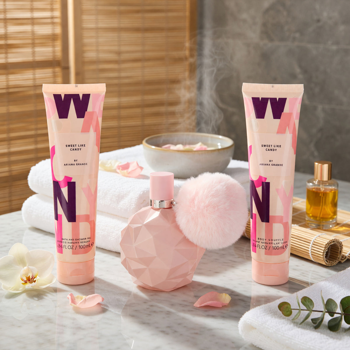 Sweet Like Candy by Ariana Grande, 3 Piece Gift Set women with 3.4oz EDP Spray