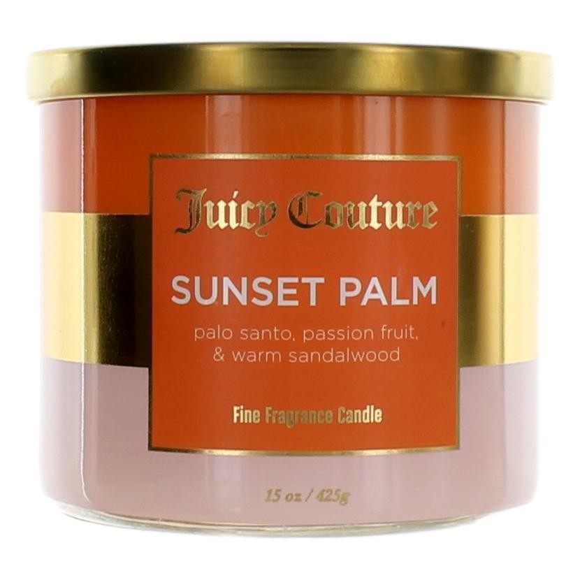 Juicy Couture 14.5 oz Soy Wax Blend 3 Wick Candle - Sunset Palm - Sunset Palm