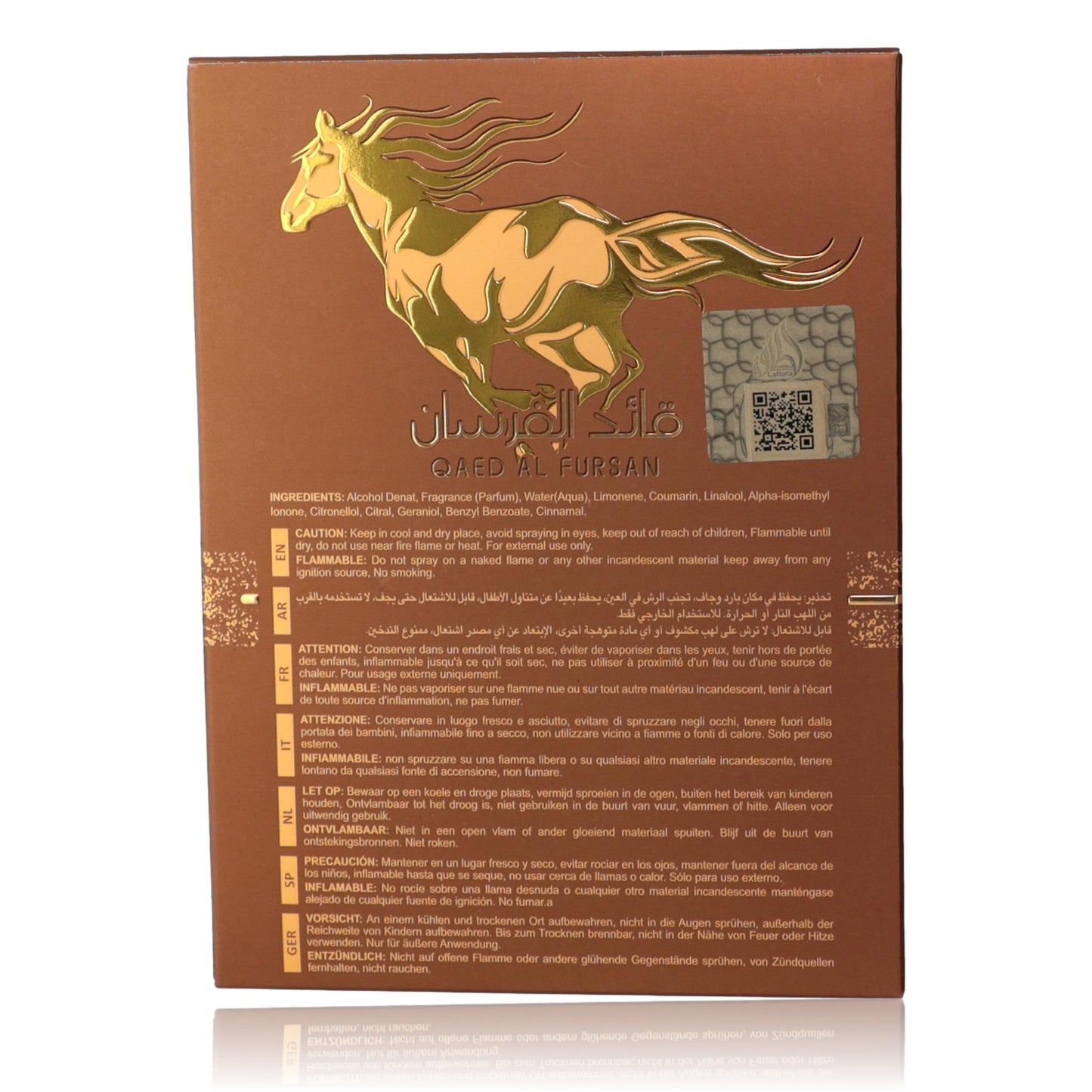 Qaed Al Fursan by Lattafa, 3 oz EDP Spray for Unisex