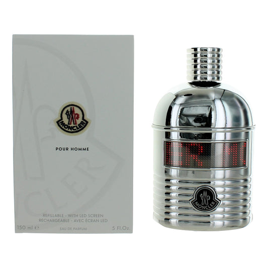 Moncler Pour Homme by Moncler, 5oz Refillable EDP Spray men with LED Screen