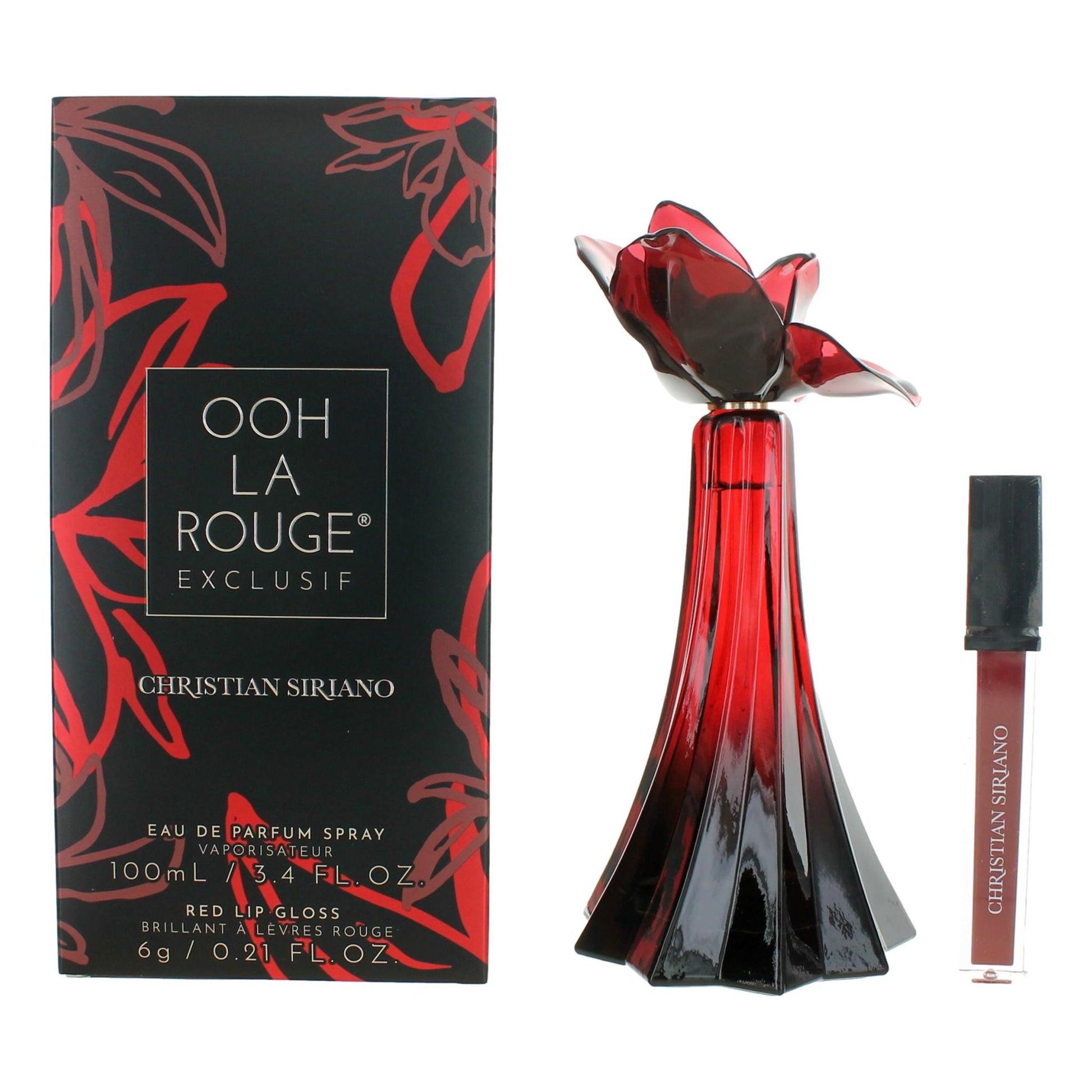 Ooh La Rouge Exclusif by Christian Siriano, 3.4oz EDP Spray women with Lip Gloss