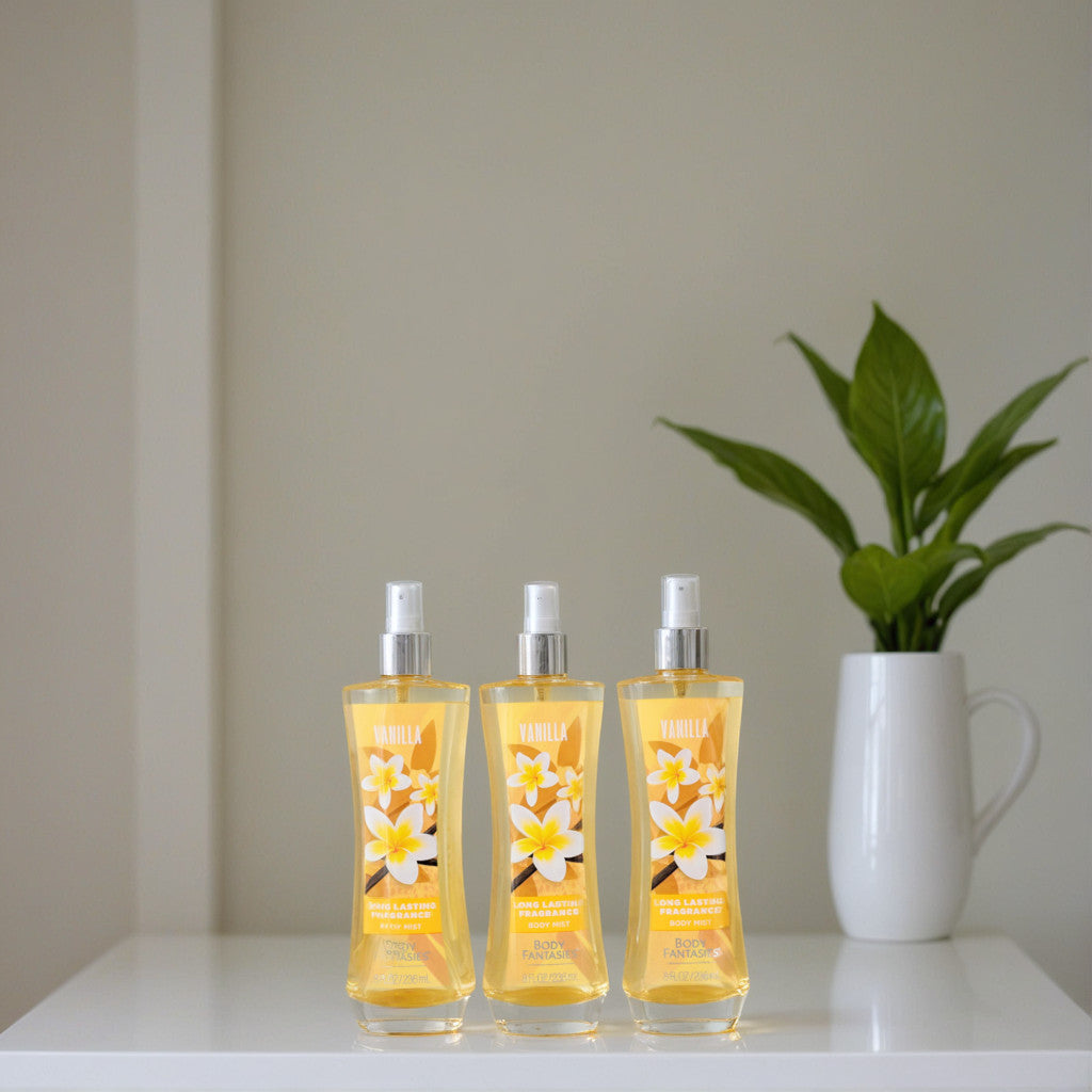 Vanilla by Body Fantasies, 3 Pack 8 oz Fragrance Body Spray for Women