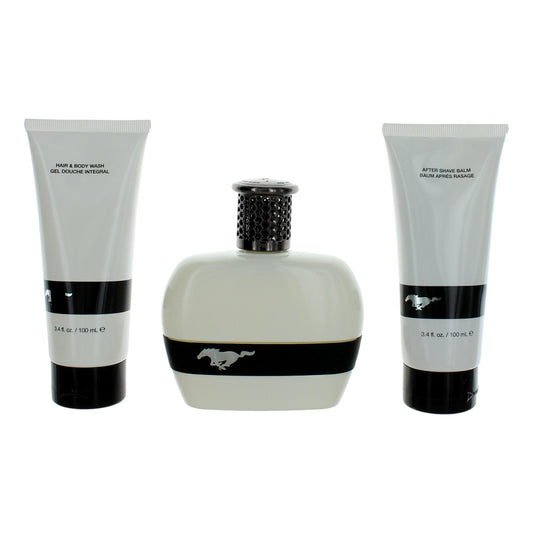Mustang White by Mustang, 3 Piece Gift Set for Men