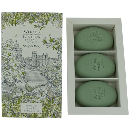 Woods of Windsor Lily of The Valley, 3 X 2.1oz Luxury Soap women