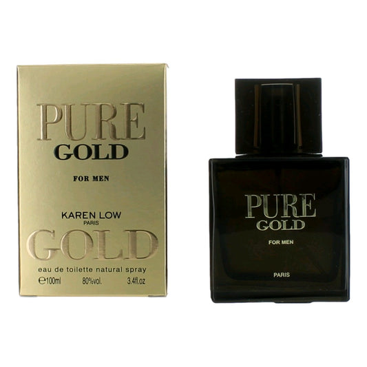 Pure Gold by Karen Low, 3.4 oz EDT Spray for Men