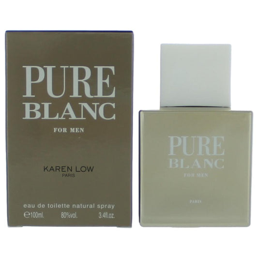 Pure Blanc by Karen Low, 3.4 oz EDT Spray for Men