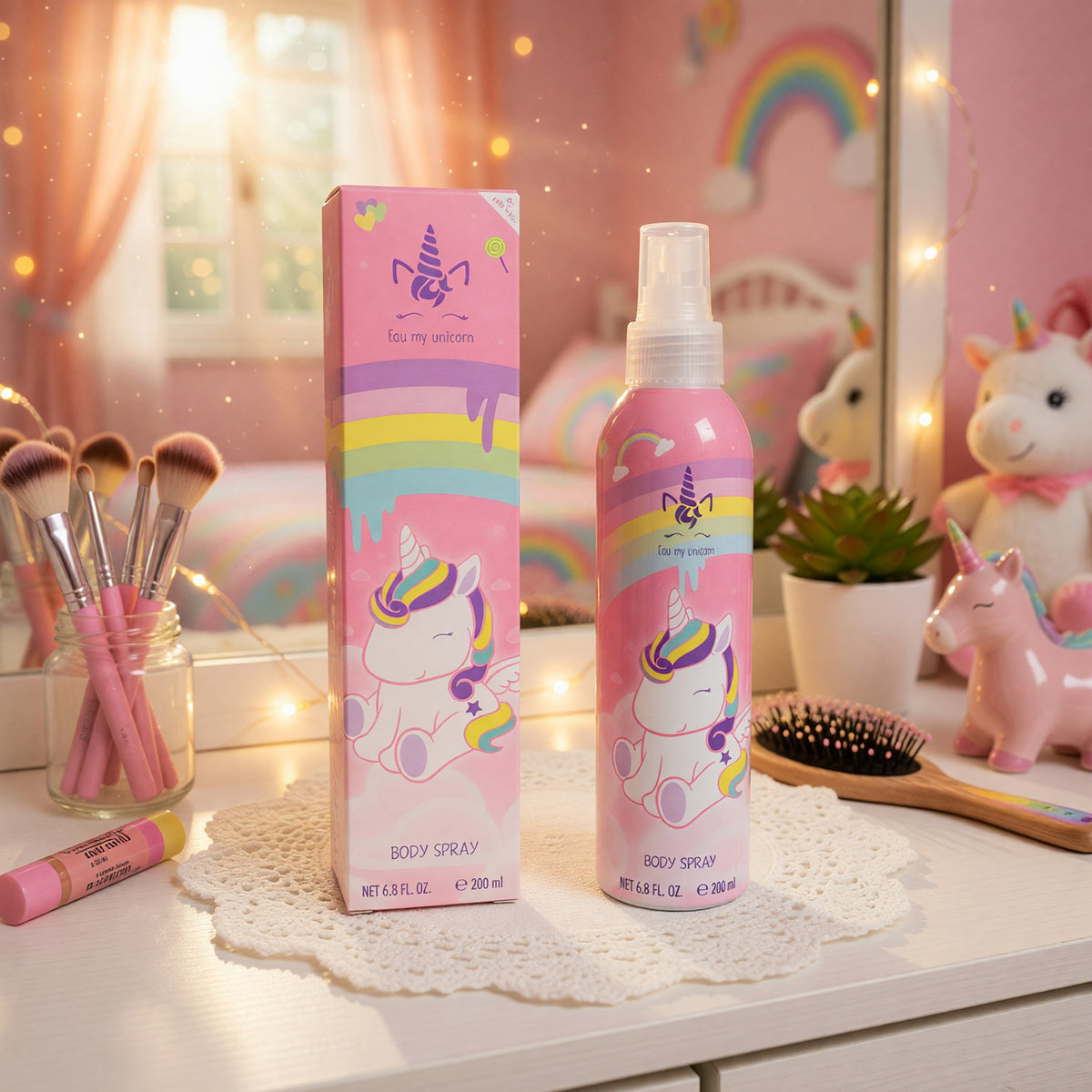 Eau My Unicorn by Disney, 6.8 oz Body Spray for Girls