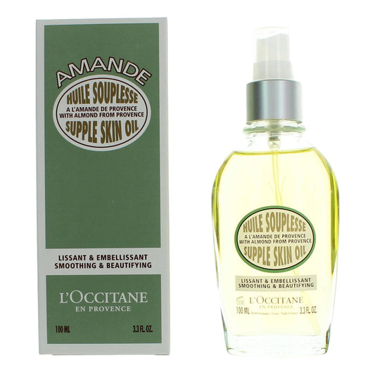 L'Occitane Almond Smoothing and Beautifying, 3.3oz Supple Skin Oil for Unisex