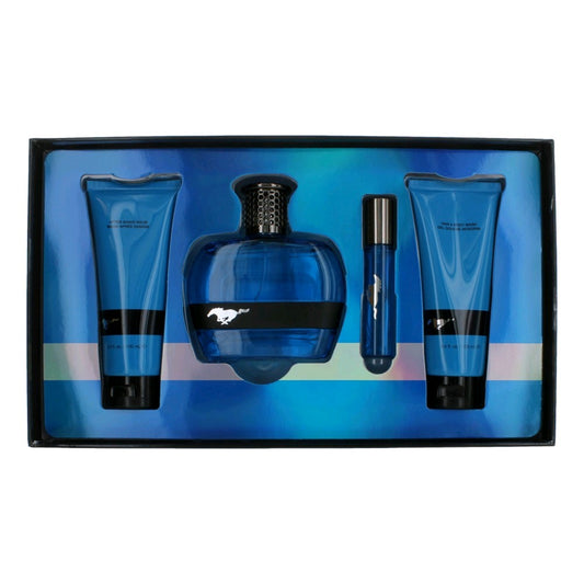 Mustang Blue by Mustang, 4 Piece Gift Set for Men