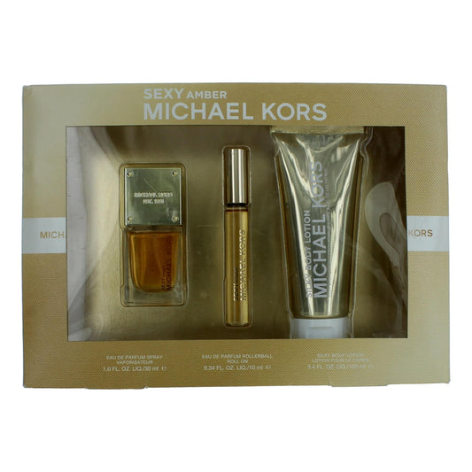 Michael Kors Sexy Amber by Michael Kors, 3 Piece Gift Set women with Rollerball