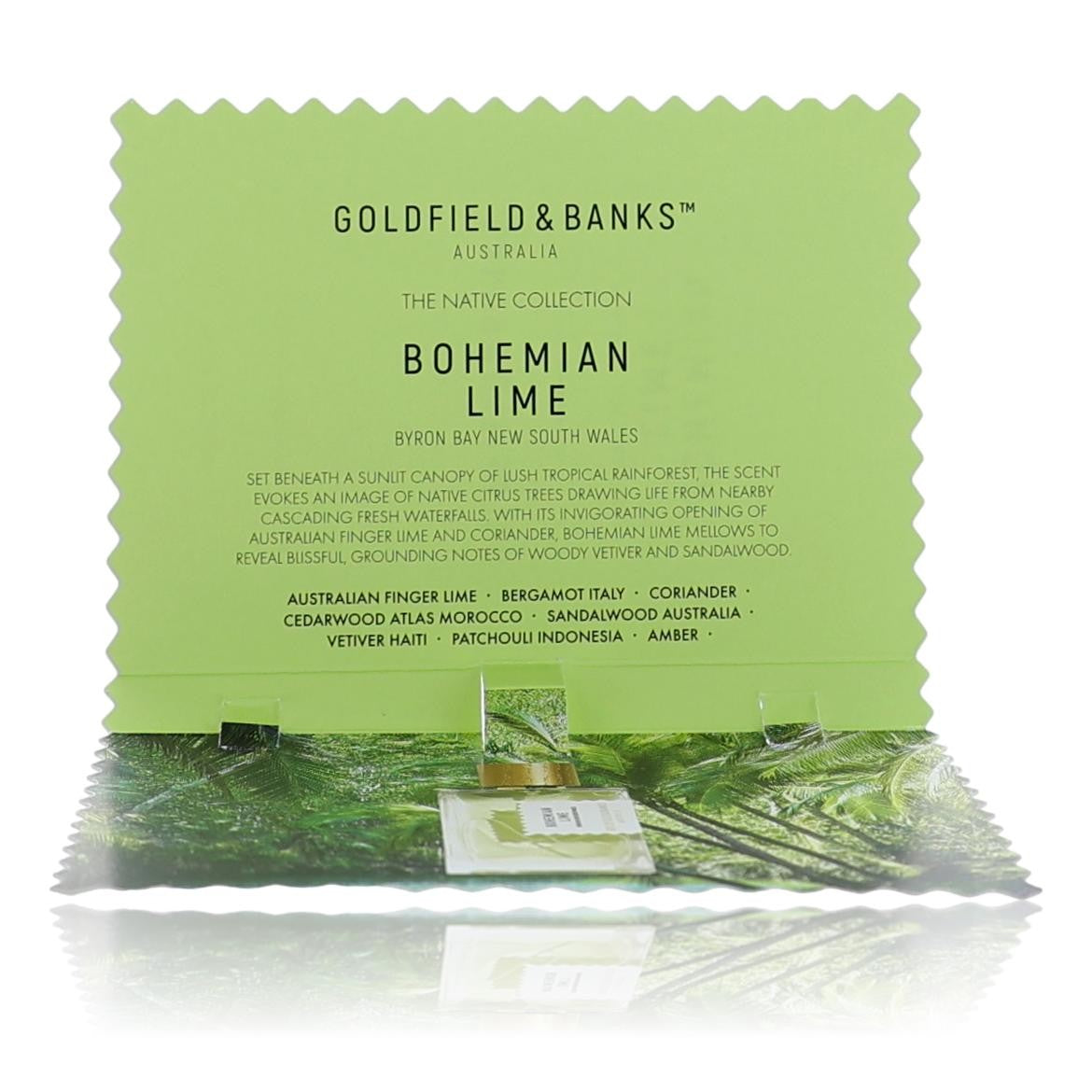 Bohemian Lime by Goldfield & Banks, 0.06oz Perfume Spray for Unisex Sample