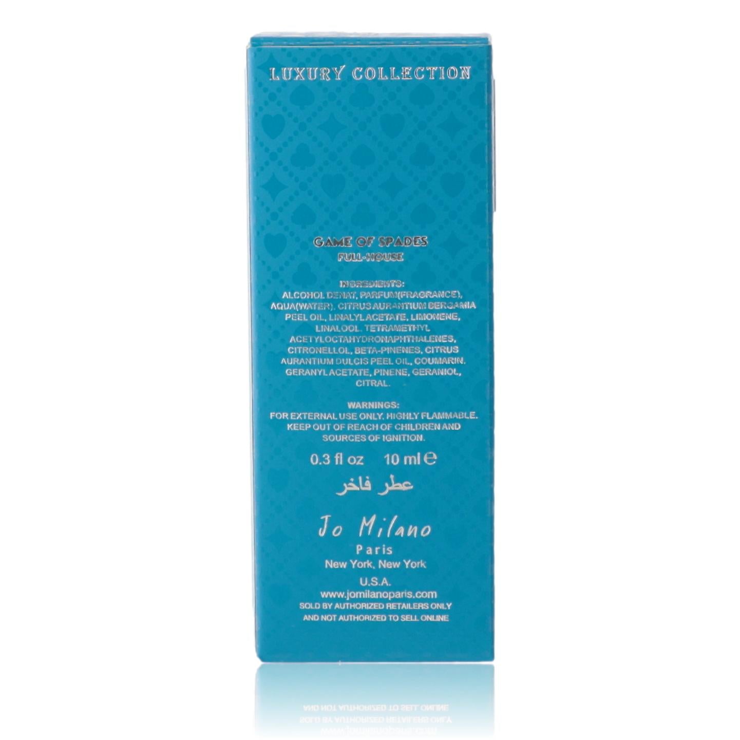 Game of Spades Full-House by Jo Milano, 0.3 oz Parfum Spray for Unisex