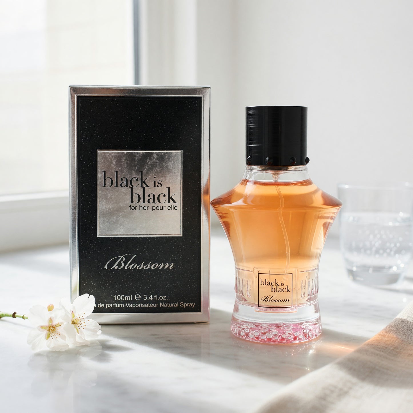 Black is Black Blossom by NuParfums, 3.4 oz EDP Spray for Women