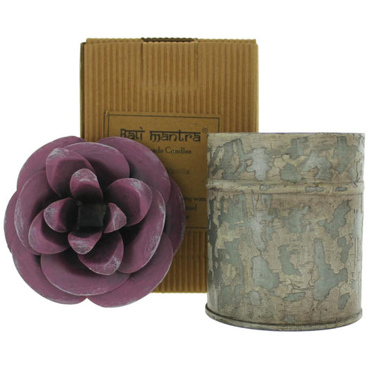 Bali Mantra Handmade Scented Candle In Camellia Tin - French Vanilla