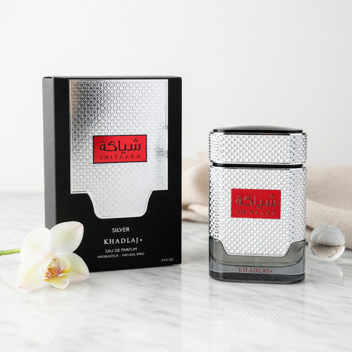 Khadlaj Shiyaaka Silver by Al Khadlaj, 3.4 oz EDP Spray for Men