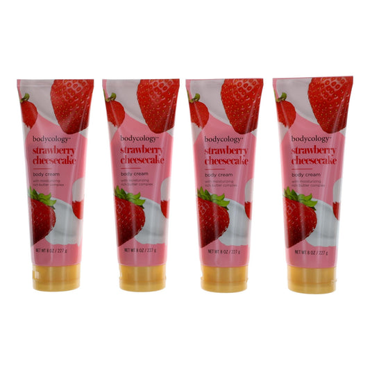 Strawberry Cheesecake by Bodycology, 4 Pack 8oz Moisturizing Body Cream women