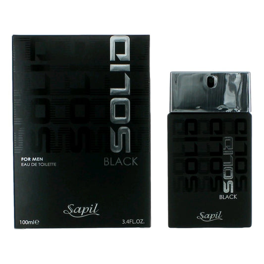 Solid Black by Sapil, 3.4 oz EDT Spray for Men