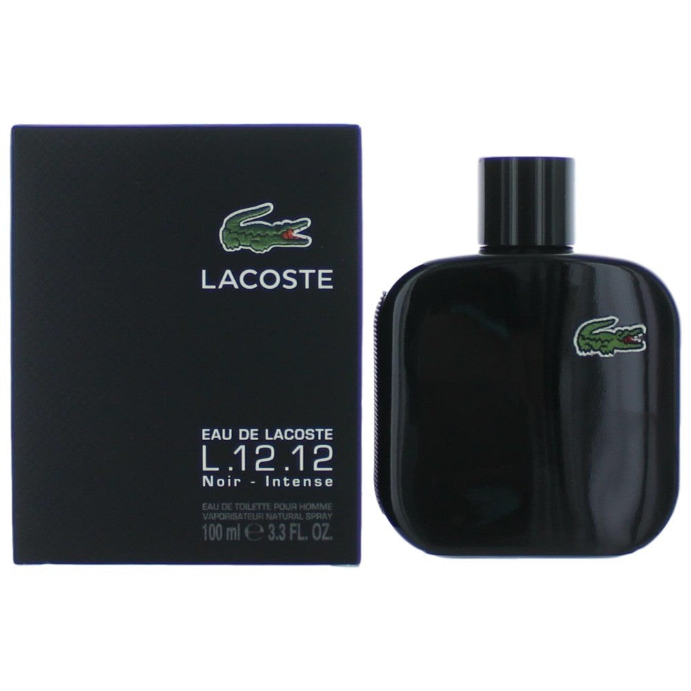 Lacoste L.12.12 Black Noir Intense by Lacoste, 3.3oz EDT Spray men