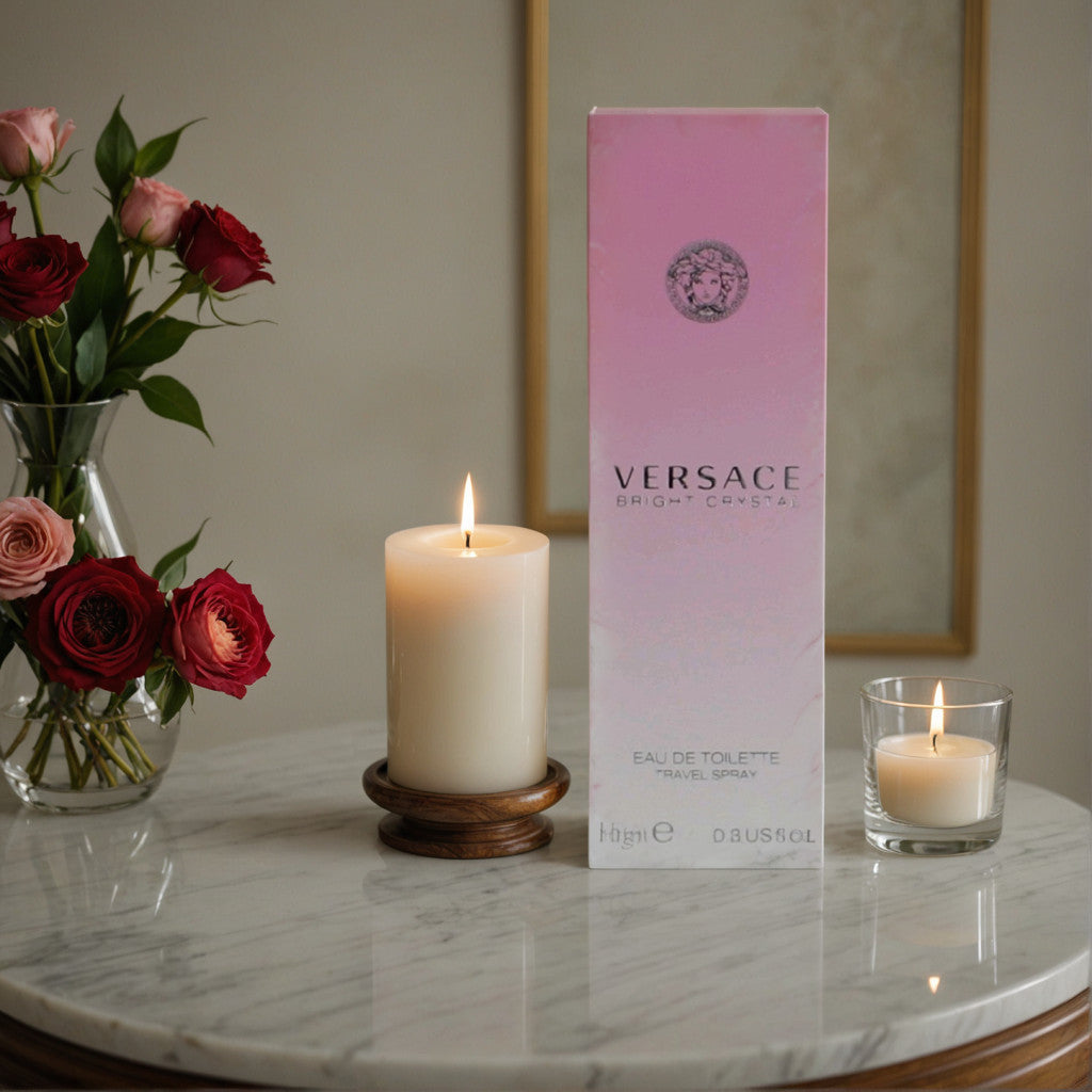 Versace Bright Crystal by Versace, 0.3 oz EDT Travel Spray for Women