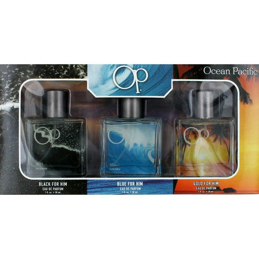 OP by Ocean Pacific, 3 Piece Fragrance Gift Collection for Men