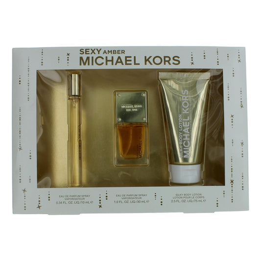 Michael Kors Sexy Amber by Michael Kors, 3 Piece Gift Set fo