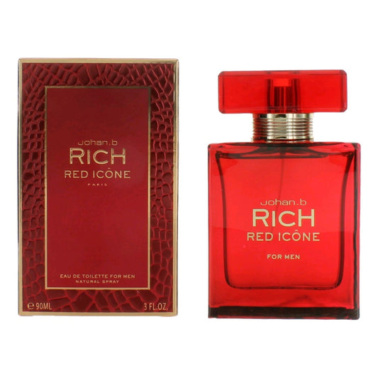 Rich Red Icone by Johan.b, 3 oz EDT Spray for Men