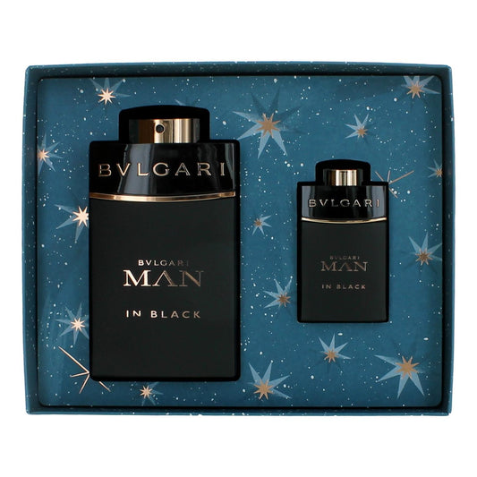 Bvlgari Man in Black by Bvlgari, 2 Piece Gift Set men wth Travel Spray