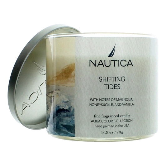 Nautica 14.5 oz Soy Wax Blend 3 Wick Candle - Shifting Tides