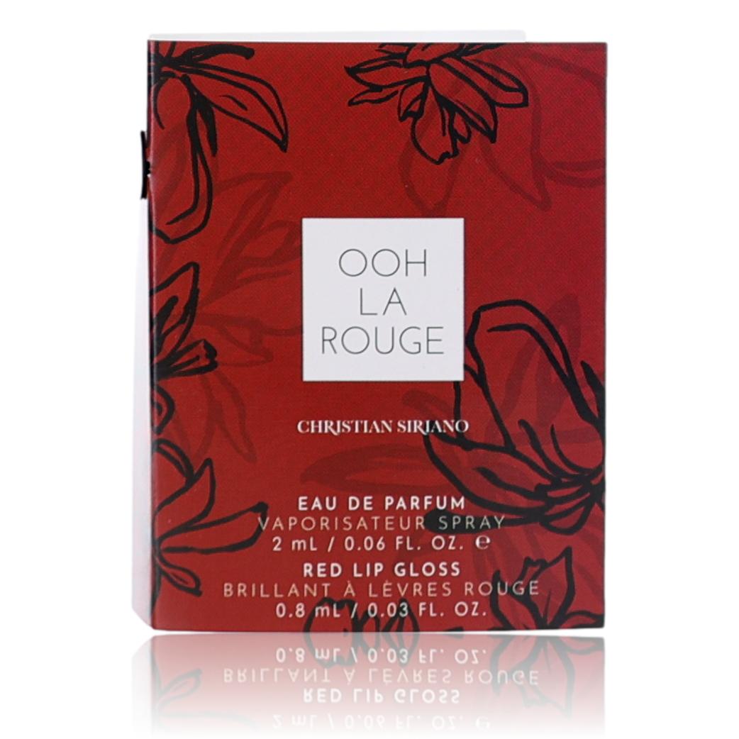 Ooh La Rouge by Christian Siriano, 0.06oz EDP Spray women Sample with Lip Gloss