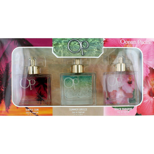 OP by Ocean Pacific, 3 Piece Fragrance Gift Collection for Women