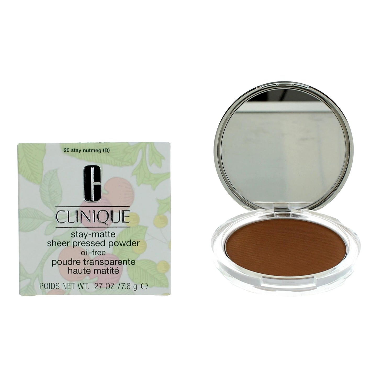 Clinique Stay-Matte by Clinique, .27oz Sheer Pressed Powder - 20 Stay Nutmeg - 20 Stay Nutmeg