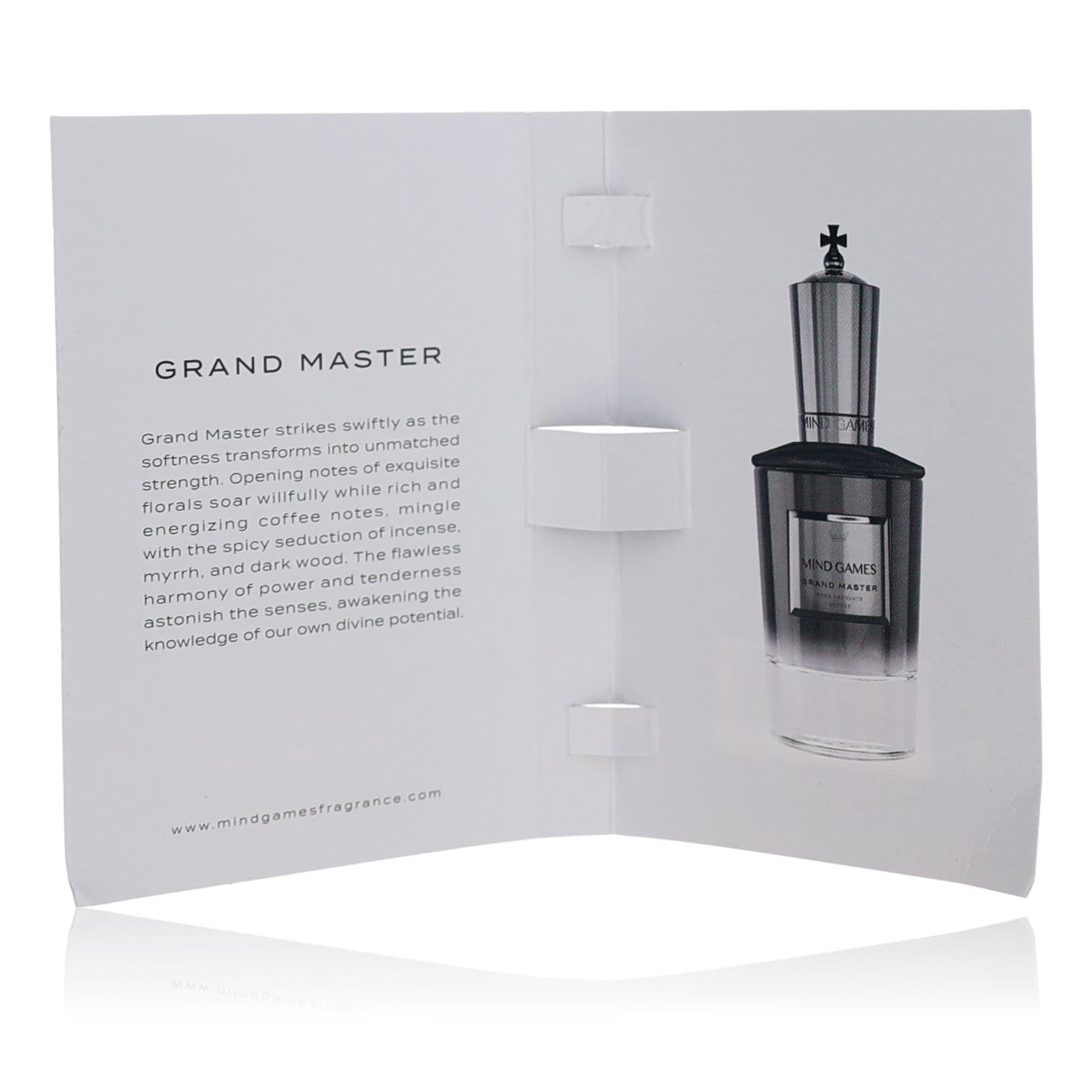 Grand Master by Mind Games, 0.06oz Extrait de Parfum for Unisex Sample