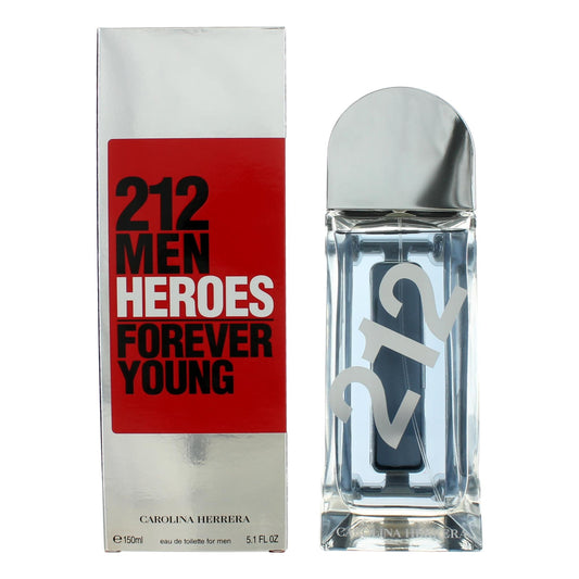 212 Heroes Forever Young by Carolina Herrera, 5.1 oz EDT Spray for Men
