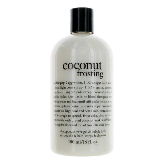 Coconut Frosting, 16oz Shampoo, Shower Gel & Bubble Bath for Unisex