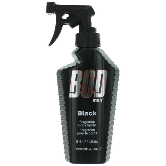 Bod Man Black by Parfums De Coeur, 8 oz Frgrance Body Spray for Men