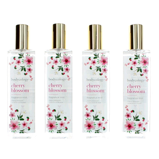 Cherry Blossom by Bodycology, 4 Pack 8 oz Fragrance Mist for Women