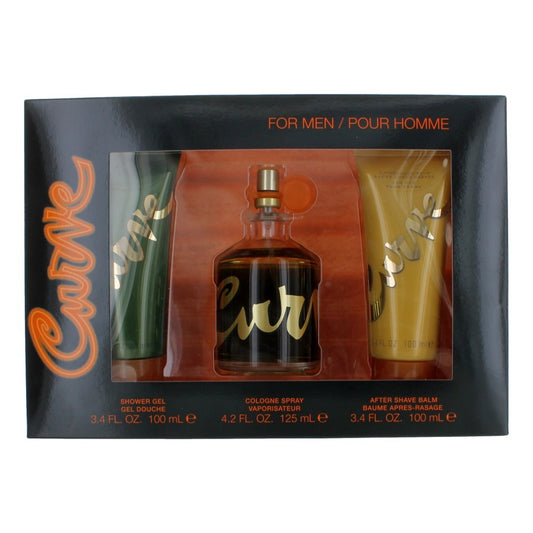 Curve by Liz Claibrone, 3 Piece Gift Set for Men with 4.2 oz