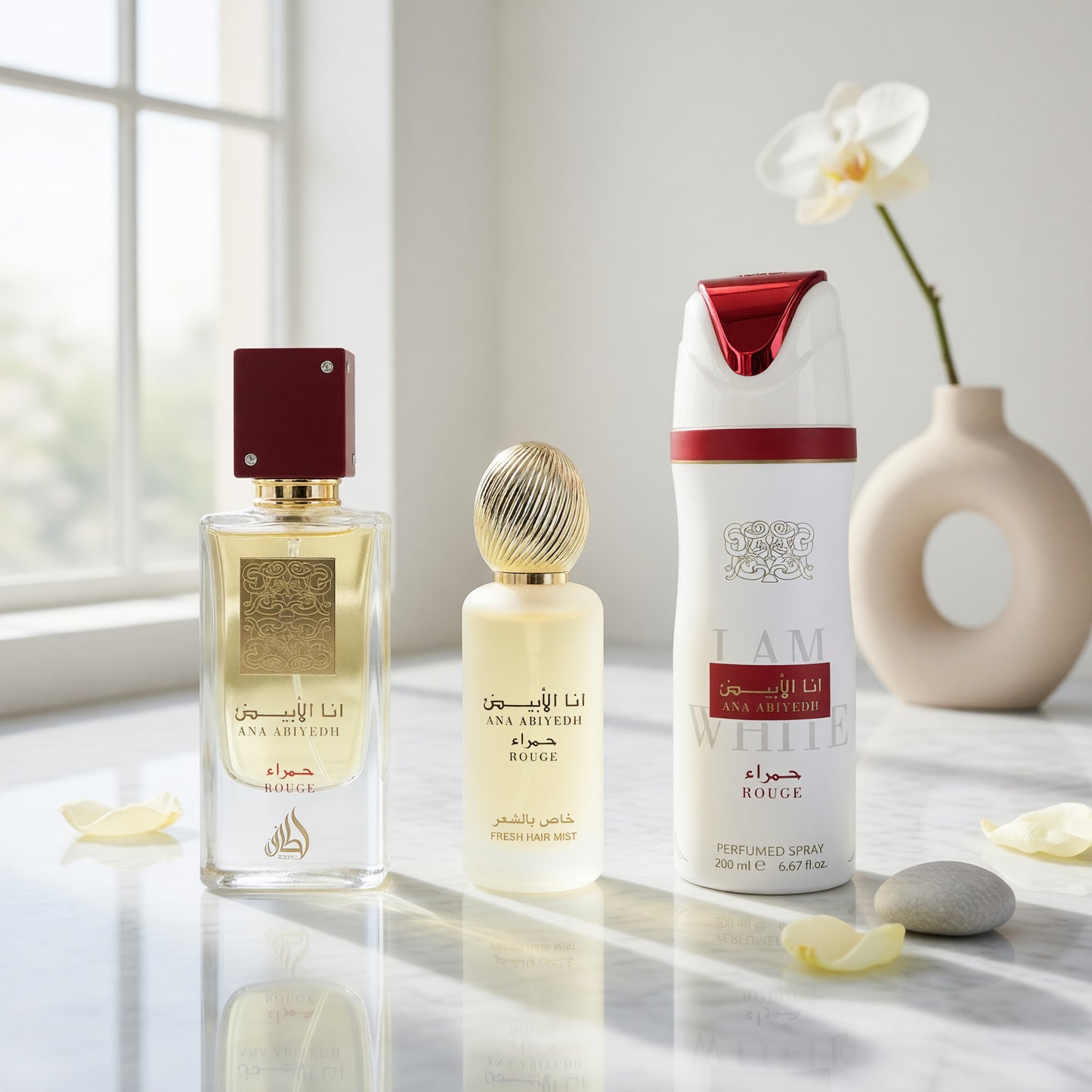 Ana Abiyedh Rouge by Lattafa, 3 Piece Gift Set for Unisex