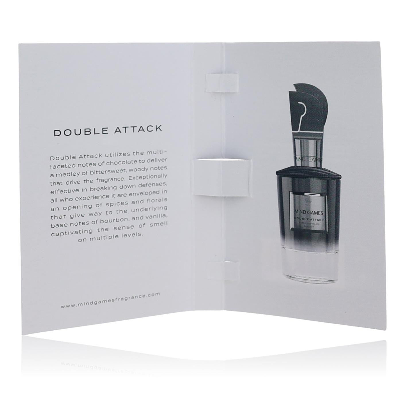 Double Attack by Mind Games, 0.06oz Extrait de Parfum for Unisex Sample