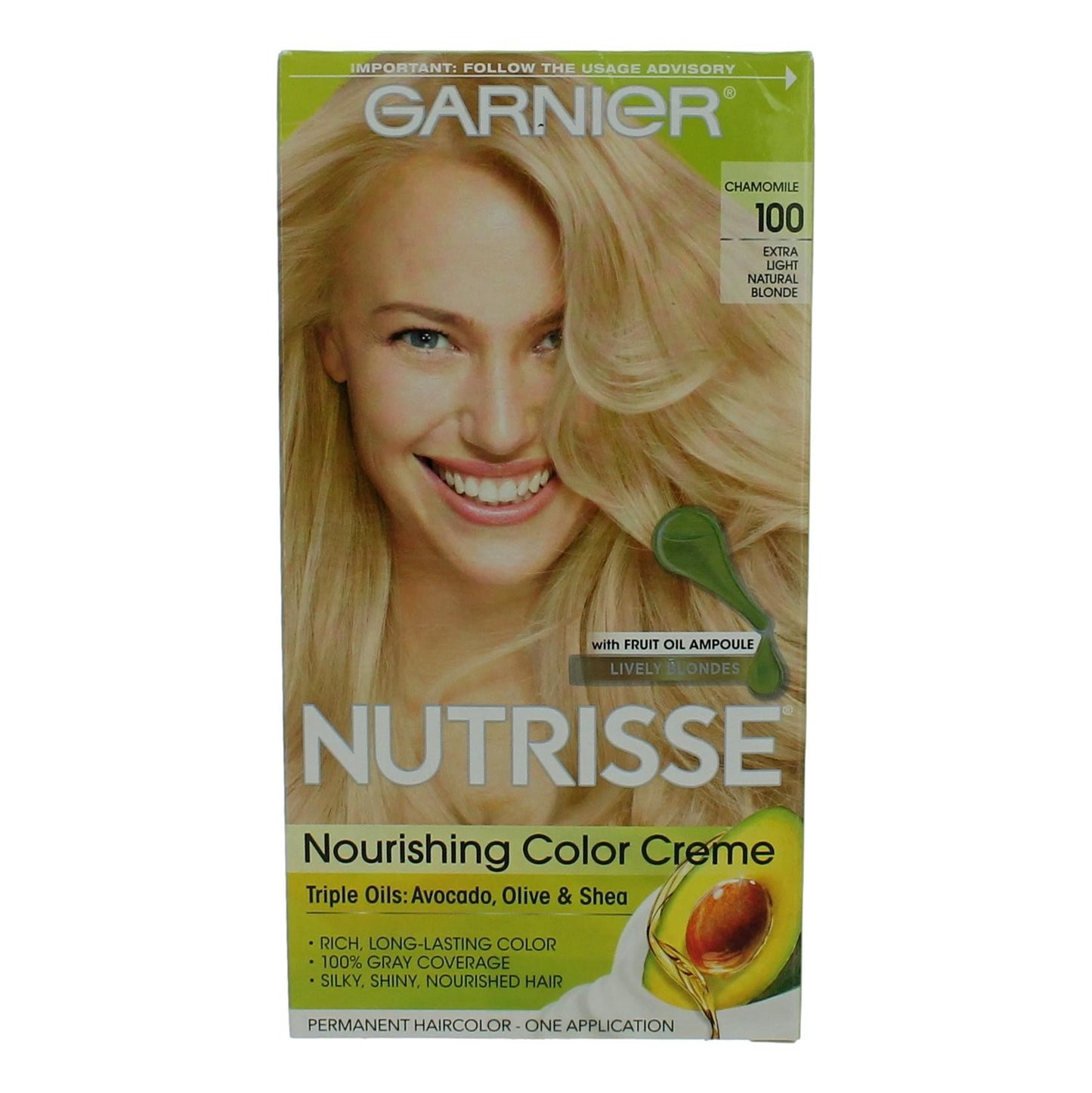 Garnier Hair Color Nutrisse Coloring Creme, Hair Color - Chamomile 100 - Chamomile 100
