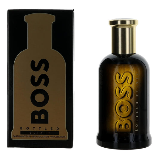 Boss Bottled Elixer by Hugo Boss, 3.4 oz Parfum Intense Spray for Men