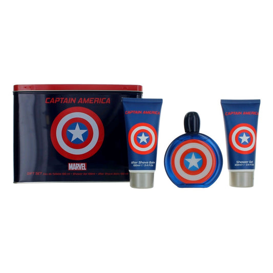Captain America by Marvel, 3 Piece Gift Set for Men