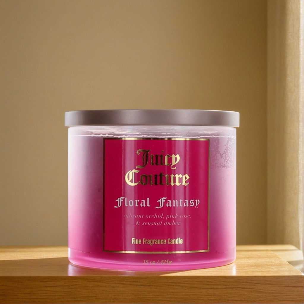 Juicy Couture 14.5 oz Soy Wax Blend 3 Wick Candle - Floral Fantasy