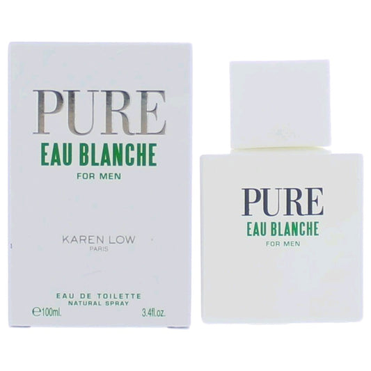 Pure Eau Blanche by Karen Low, 3.4 oz EDT Spray for Men