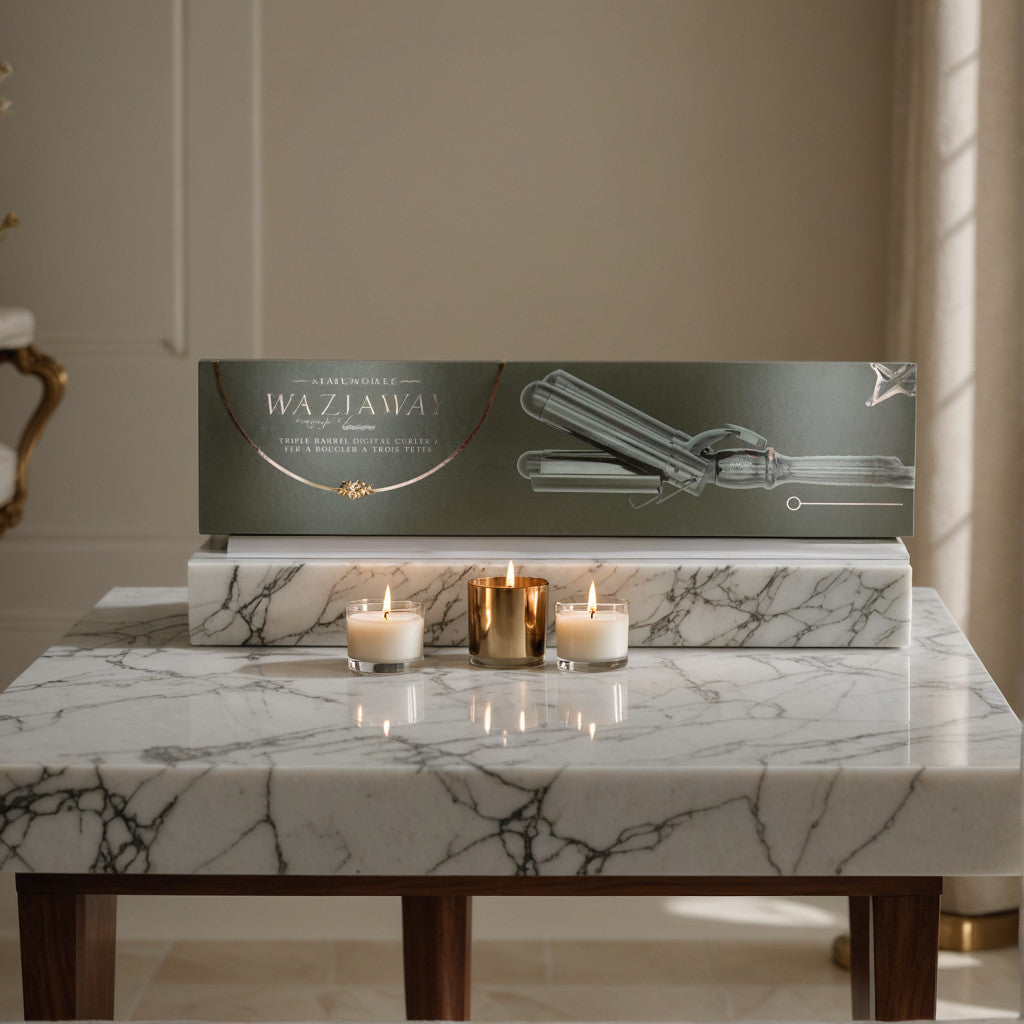 Almost Famous Triple Barrel Clip Curling System by Almost Famous, Charcoal Gray