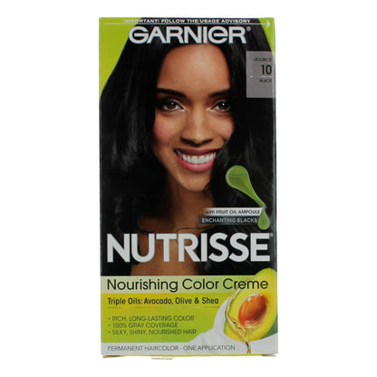Garnier Hair Color Nutrisse Coloring Creme by Garnier, Hair Color - Licorice 10 - Licorice 10