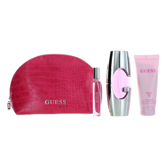 Guess by Parlux, 4 Piece Gift Set for Women with Pouch